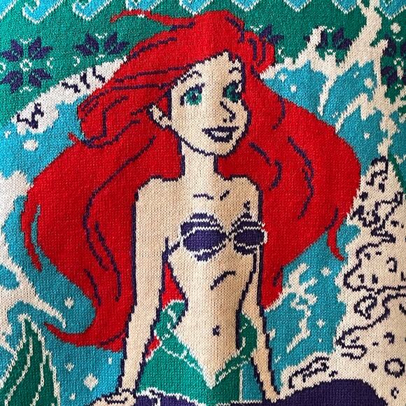 Disney Little Mermaid Ugly Christmas Sweater Size Medium - Picture 2 of 3